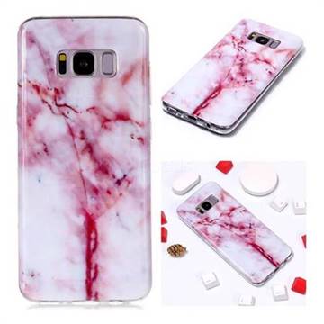 Red Grain Soft TPU Marble Pattern Phone Case for Samsung Galaxy S8