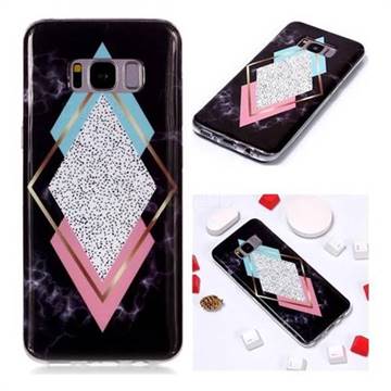 Black Diamond Soft TPU Marble Pattern Phone Case for Samsung Galaxy S8