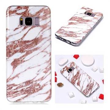 Rose Gold Grain Soft TPU Marble Pattern Phone Case for Samsung Galaxy S8