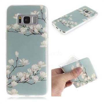 Magnolia Flower IMD Soft TPU Cell Phone Back Cover for Samsung Galaxy S8