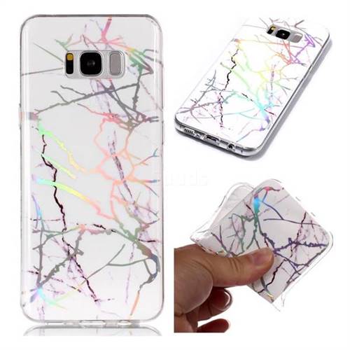 Color White Marble Pattern Bright Color Laser Soft TPU Case for Samsung Galaxy S8