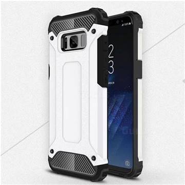 King Kong Armor Premium Shockproof Dual Layer Rugged Hard Cover for Samsung Galaxy S8 - White