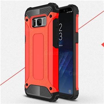 King Kong Armor Premium Shockproof Dual Layer Rugged Hard Cover for Samsung Galaxy S8 - Big Red