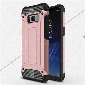 King Kong Armor Premium Shockproof Dual Layer Rugged Hard Cover for Samsung Galaxy S8 - Rose Gold