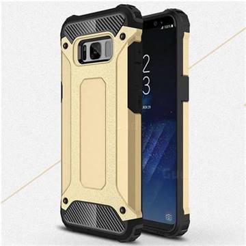 King Kong Armor Premium Shockproof Dual Layer Rugged Hard Cover for Samsung Galaxy S8 - Champagne Gold