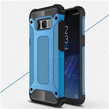 King Kong Armor Premium Shockproof Dual Layer Rugged Hard Cover for Samsung Galaxy S8 - Sky Blue