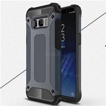 King Kong Armor Premium Shockproof Dual Layer Rugged Hard Cover for Samsung Galaxy S8 - Navy