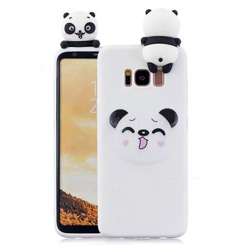 Smiley Panda Soft 3D Climbing Doll Soft Case for Samsung Galaxy S8