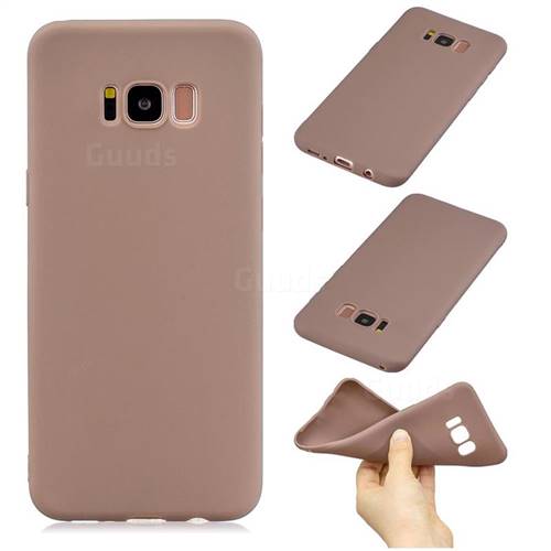 Candy Soft Silicone Phone Case for Samsung Galaxy S8 - Coffee