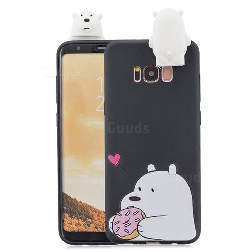Big White Bear Soft 3D Climbing Doll Stand Soft Case for Samsung Galaxy S8