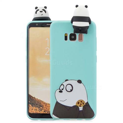 Striped Bear Soft 3D Climbing Doll Stand Soft Case for Samsung Galaxy S8