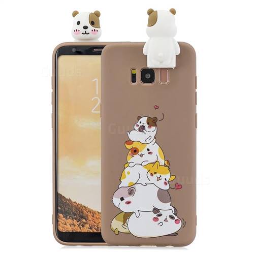 Hamster Family Soft 3D Climbing Doll Stand Soft Case for Samsung Galaxy S8