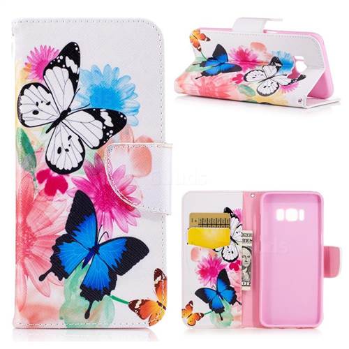 Vivid Flying Butterflies Leather Wallet Case for Samsung Galaxy S8