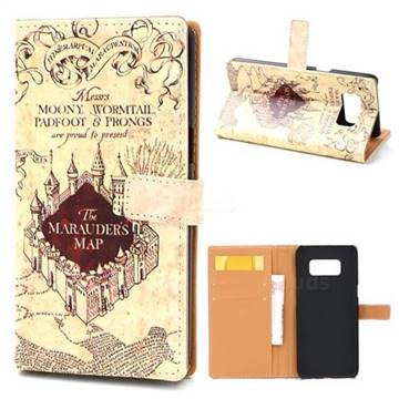 The Marauders Map Leather Wallet Case for Samsung Galaxy S8