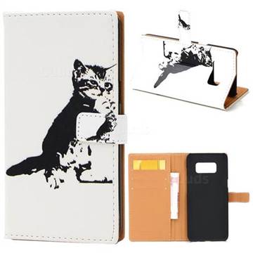 Cute Cat Leather Wallet Case for Samsung Galaxy S8