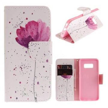 Purple Orchid PU Leather Wallet Case for Samsung Galaxy S8