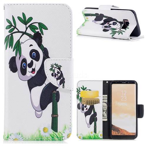 Bamboo Panda Leather Wallet Case for Samsung Galaxy S8