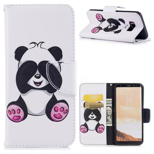 Lovely Panda Leather Wallet Case for Samsung Galaxy S8