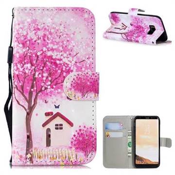 Tree House 3D Painted Leather Wallet Phone Case for Samsung Galaxy S8