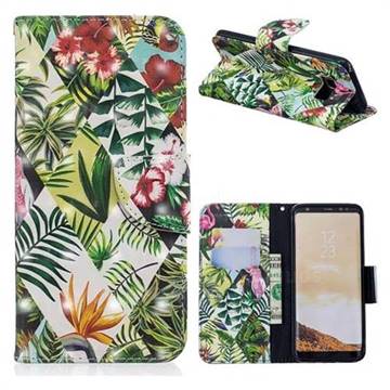Banana Leaf 3D Painted Leather Wallet Phone Case for Samsung Galaxy S8