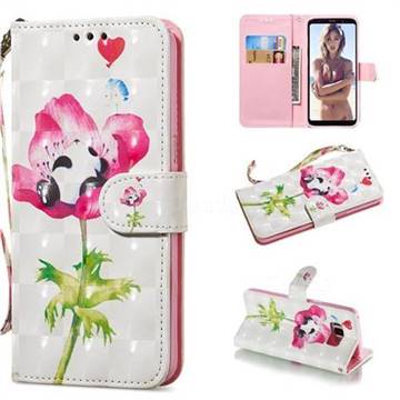 Flower Panda 3D Painted Leather Wallet Phone Case for Samsung Galaxy S8