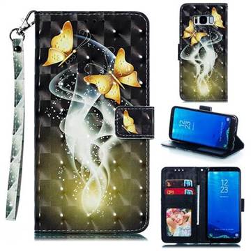 Dream Butterfly 3D Painted Leather Phone Wallet Case for Samsung Galaxy S8