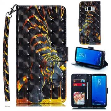 Tiger Totem 3D Painted Leather Phone Wallet Case for Samsung Galaxy S8
