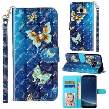 Rankine Butterfly 3D Leather Phone Holster Wallet Case for Samsung Galaxy S8