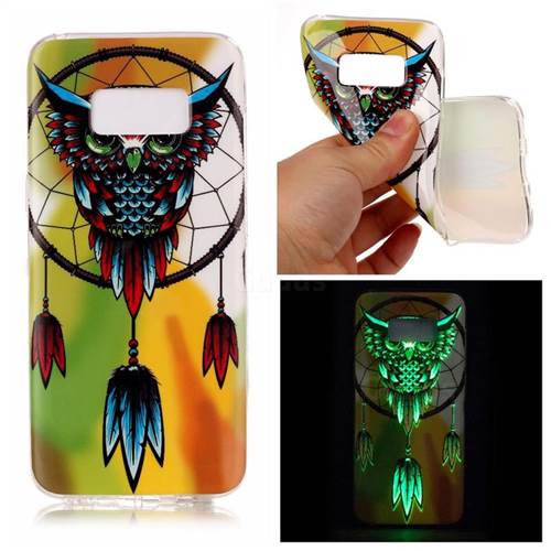 Owl Wind Chimes Noctilucent Soft TPU Back Cover for Samsung Galaxy S8 Plus S8+