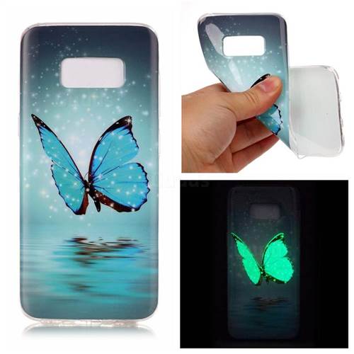Butterfly Noctilucent Soft TPU Back Cover for Samsung Galaxy S8 Plus S8+