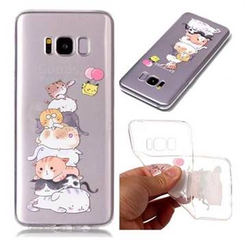 Cute Cat IMD Soft TPU Back Cover for Samsung Galaxy S8 Plus S8+