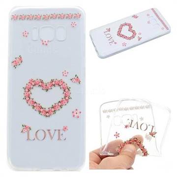 Heart Garland Super Clear Soft TPU Back Cover for Samsung Galaxy S8 Plus S8+