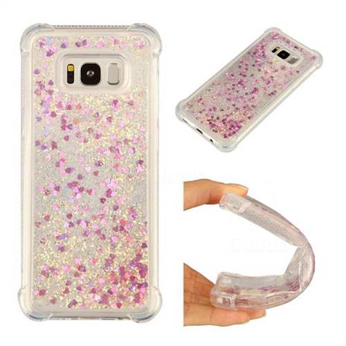 Dynamic Liquid Glitter Sand Quicksand Star TPU Case for Samsung Galaxy S8 Plus S8+ - Rose