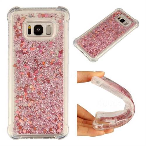 Dynamic Liquid Glitter Sand Quicksand Star TPU Case for Samsung Galaxy S8 Plus S8+ - Diamond Rose