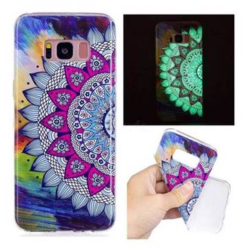Colorful Sun Flower Noctilucent Soft TPU Back Cover for Samsung Galaxy S8 Plus S8+