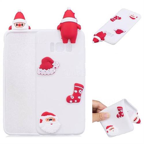 White Santa Claus Christmas Xmax Soft 3D Silicone Case for Samsung Galaxy S8 Plus S8+