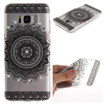 White Sunflower Super Clear Diamond Soft TPU Back Cover for Samsung Galaxy S8 Plus S8+