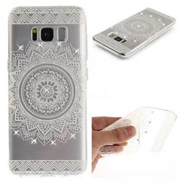White Datura Super Clear Diamond Soft TPU Back Cover for Samsung Galaxy S8 Plus S8+