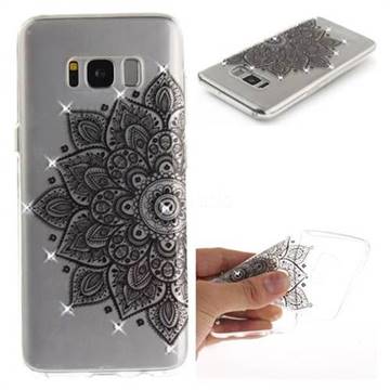 Lace Black Mandala Super Clear Diamond Soft TPU Back Cover for Samsung Galaxy S8 Plus S8+