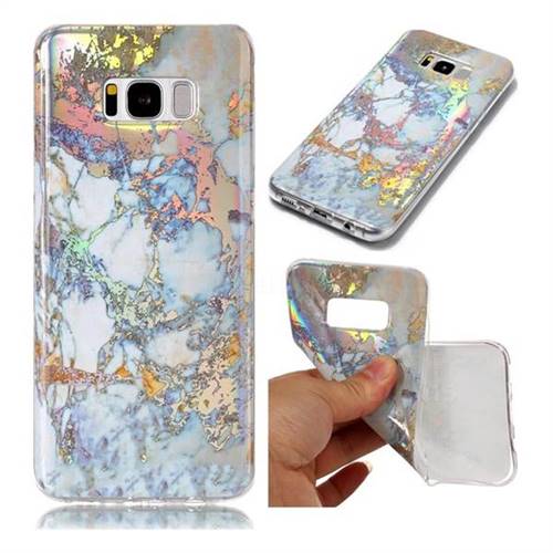 Color Plating Marble Pattern Soft TPU Case for Samsung Galaxy S8 Plus S8+ - Gold