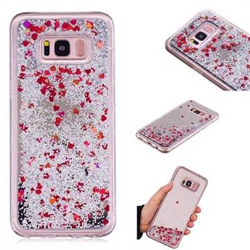 Glitter Sand Mirror Quicksand Dynamic Liquid Star TPU Case for Samsung Galaxy S8 Plus S8+ - Red