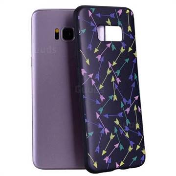 Colorful Arrows 3D Embossed Relief Black Soft Back Cover for Samsung Galaxy S8 Plus S8+
