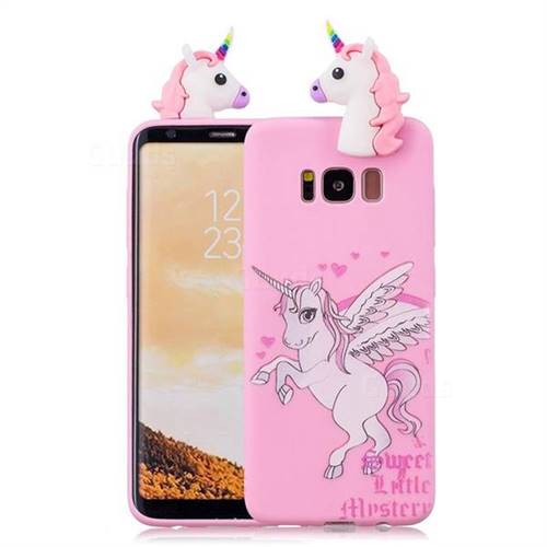 Wings Unicorn Soft 3D Climbing Doll Soft Case for Samsung Galaxy S8 Plus S8+