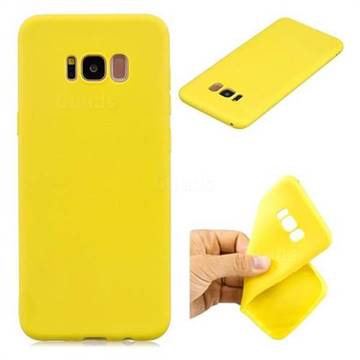 Candy TPU Soft Back Phone Cover for Samsung Galaxy S8 Plus S8+ - Yellow