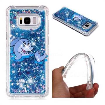 Happy Dolphin Dynamic Liquid Glitter Sand Quicksand Star TPU Case for Samsung Galaxy S8 Plus S8+
