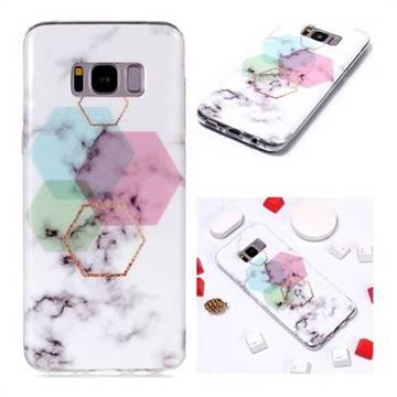 Hexagonal Soft TPU Marble Pattern Phone Case for Samsung Galaxy S8 Plus S8+