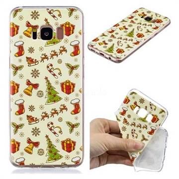 Happy Christmas Xmas Super Clear Soft TPU Back Cover for Samsung Galaxy S8 Plus S8+
