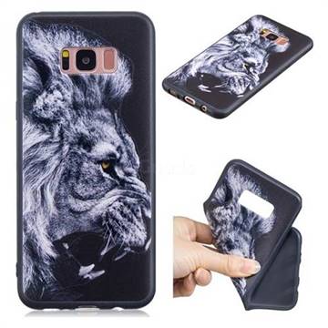 Lion 3D Embossed Relief Black TPU Cell Phone Back Cover for Samsung Galaxy S8 Plus S8+