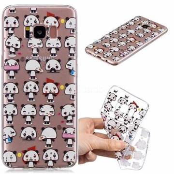 Mini Panda Clear Varnish Soft Phone Back Cover for Samsung Galaxy S8 Plus S8+