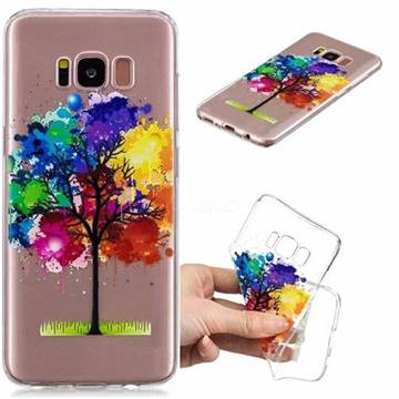 Oil Painting Tree Clear Varnish Soft Phone Back Cover for Samsung Galaxy S8 Plus S8+